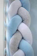 Бампер-коса Baby Veres White Blue Grey 120*15